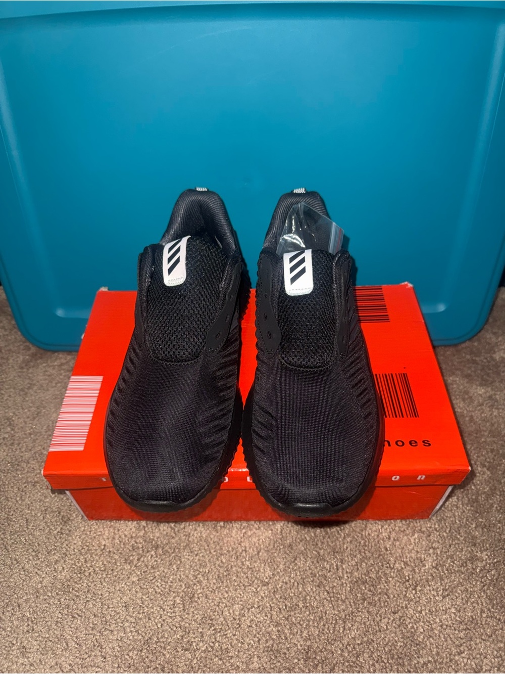 adidas Men's Black Slip-On Athletic Shoes